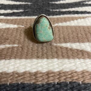 Royston Turquoise Native American Ring by Randy Secatero and Sylvana Apache